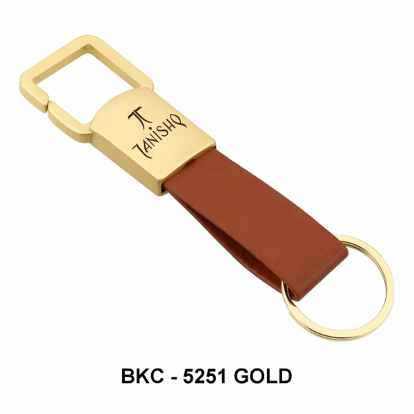 GOLD FINISH METAL KEYCHAIN - 5251